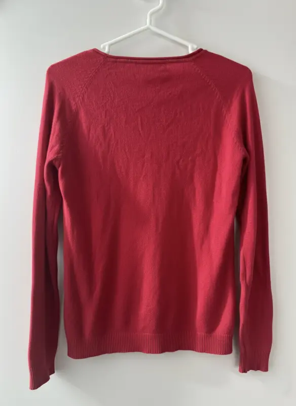 Chompa manga larga rojo marca MANGO talla  S - Imagen 2
