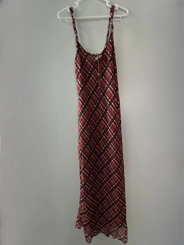Vestido a cuadros multicolor marca MANGO talla M - Enterizos Elegantes | Comprar Online Lima