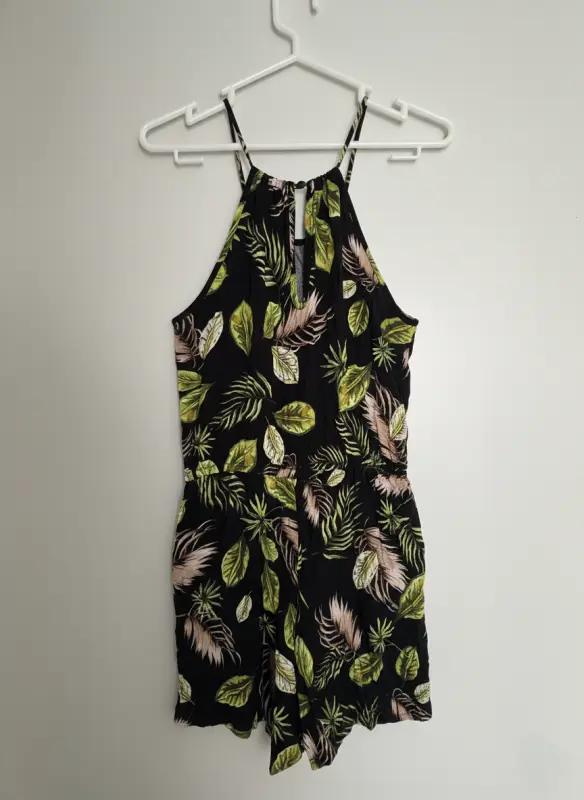 Enterizo negro estampado marca LOIS talla S - Imagen 2