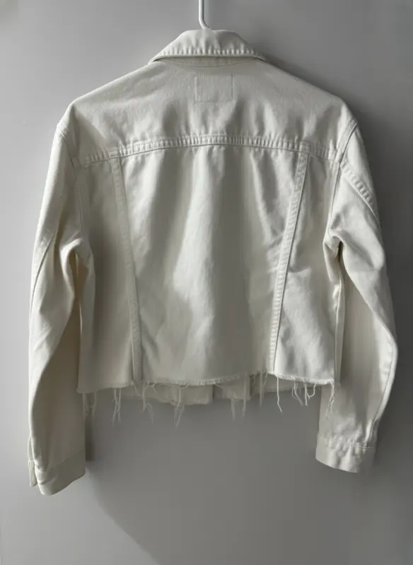 Casaca de Jean blanco basement talla S - Imagen 2