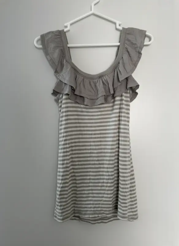 Blusa de rayas gris y blanco KIDSMADEHERE talla S - Imagen 2