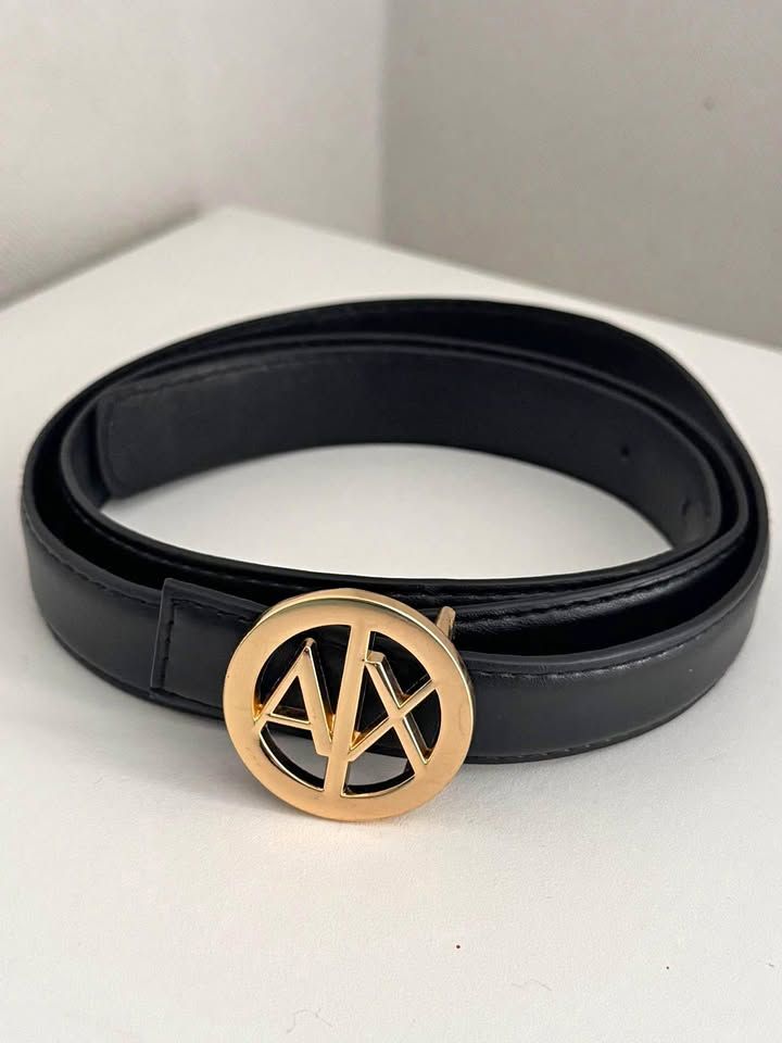 Correa negra de cuero Armani Exchange - Correas para Vestidos | Comprar Online Lima