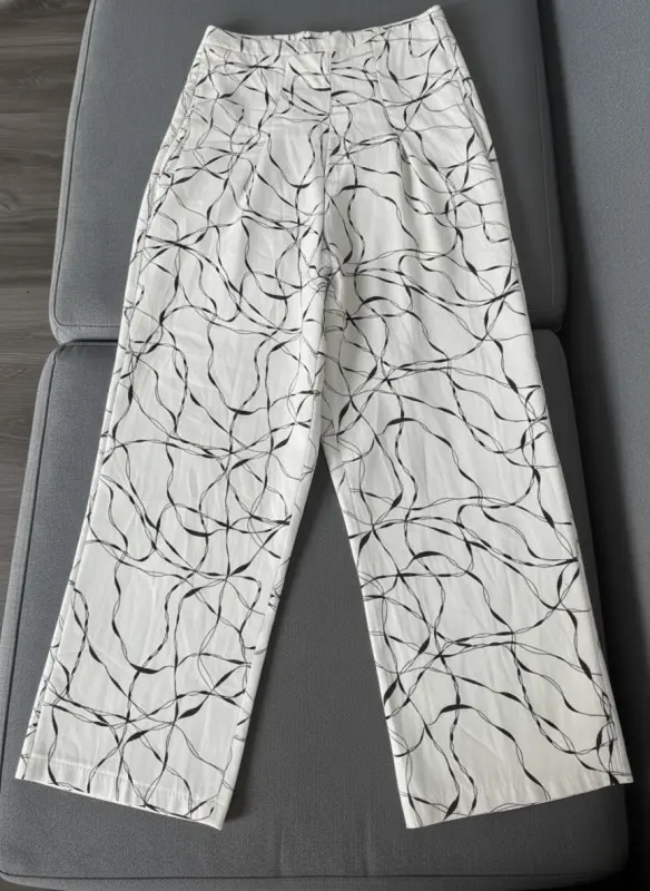Pantalón Wide Leg Blanco y Negro Estampado talla 30 - Pantalones, Shorts y Faldas | Comprar Online Lima