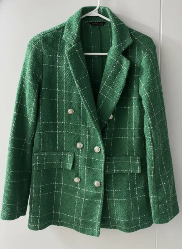 Blazer verde de cuadros talla M - Blazers y Chalecos Sastre | Comprar Online Lima