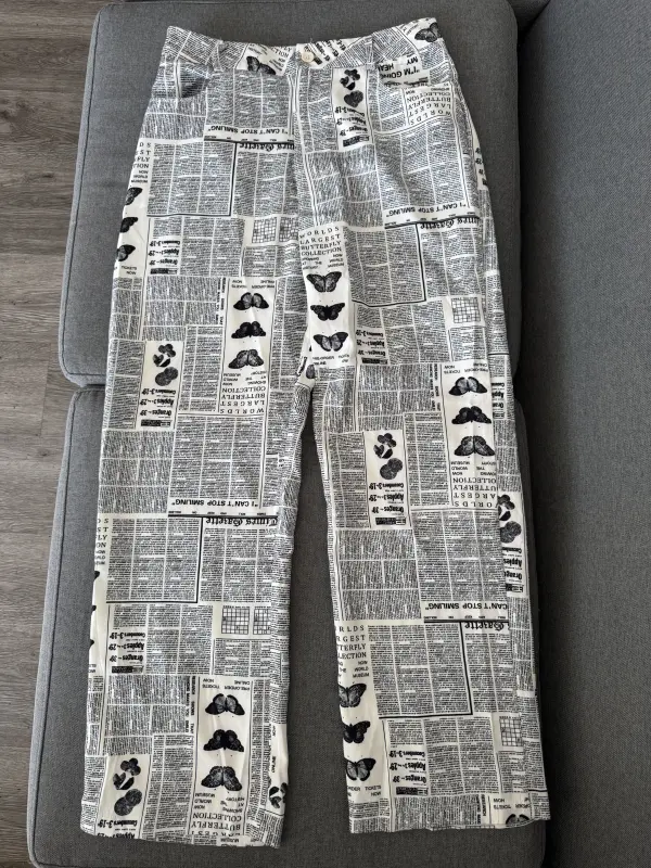 Pantalón vintage blanco y negro talla L - Pantalones, Shorts y Faldas | Comprar Online Lima