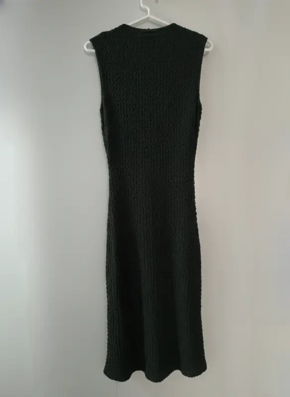 Vestido verde oscuro marca ZARA talla M - Imagen 2