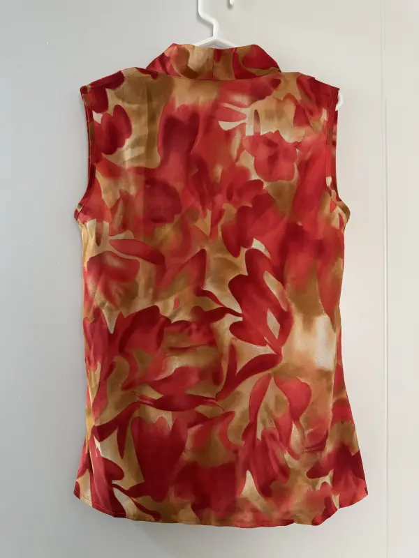 Blusa rojo y naranja talla M - Imagen 2