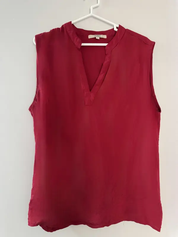 Blusa manga cero rojo vino talla  L - Blusas | Comprar Online Lima