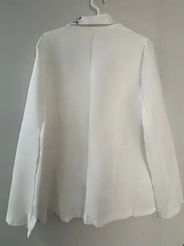 Blazer blanco y negro abstracto talla L - Imagen 2