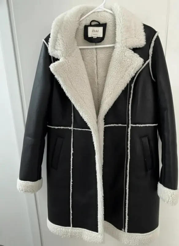 Abrigo negro largo de cuero elegante para mujer talla M modelo zara - Comprar en Lima Perú | Fancy Shops