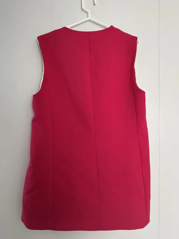 Chaleco de vestir magenta marca ZARA talla S - Imagen 2