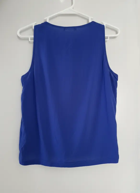 Blusa manga cero azul marca dunkelvolk talla S - Imagen 2