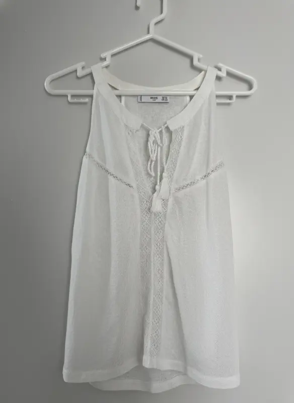 Polo manga cero blanco marca MANGO talla XS - Polos | Comprar Online Lima