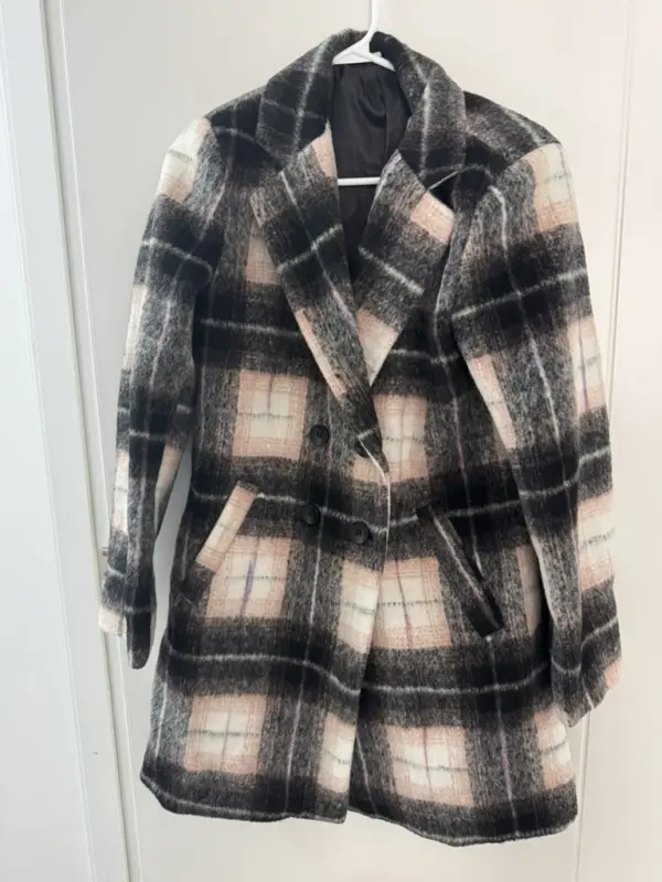 Abrigo a cuadros elegante talla M - Abrigos e Impermeables | Comprar Online Lima