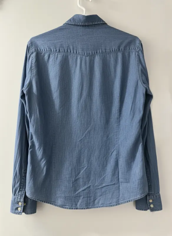 Blusa manga larga celeste marca Pepe Jeans talla L - Imagen 2