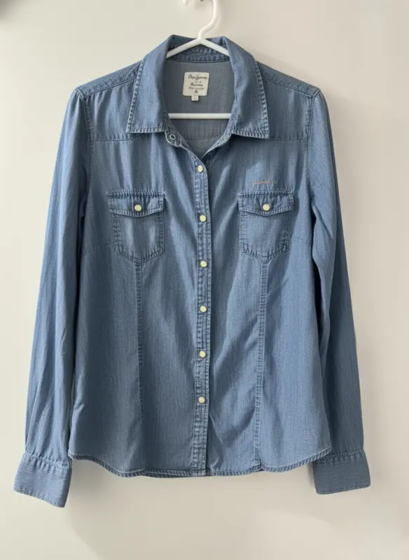Blusa manga larga celeste marca Pepe Jeans talla L - Comprar en Lima Perú | Fancy Shops