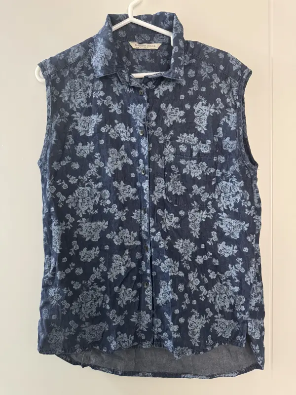 Blusa manga cero azul y celeste marca MANGO talla S - Comprar en Lima Perú | Fancy Shops