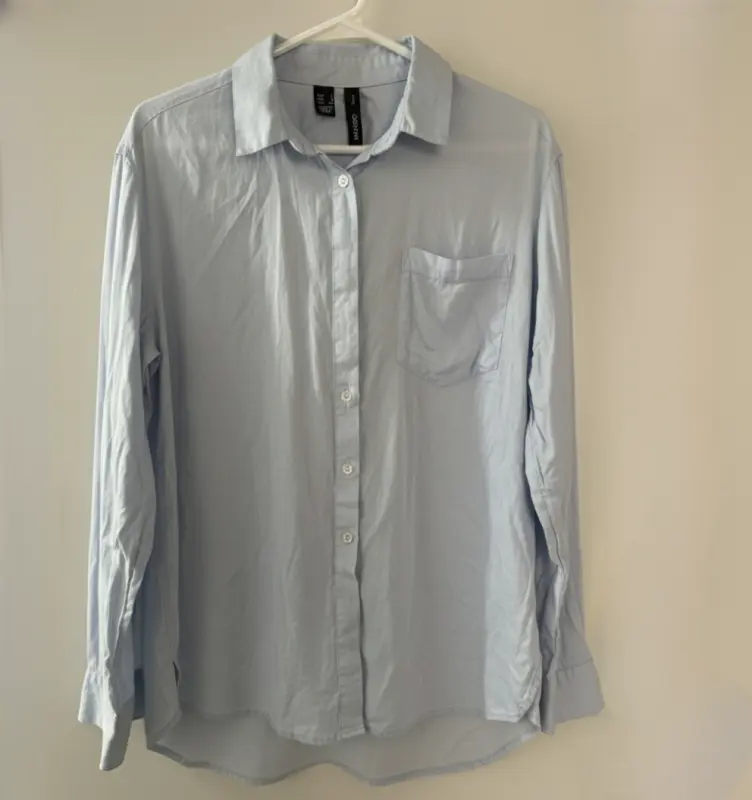 Blusa manga larga celeste marca MANGO talla S - Comprar en Lima Perú | Fancy Shops